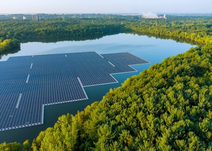 Floating solar panel